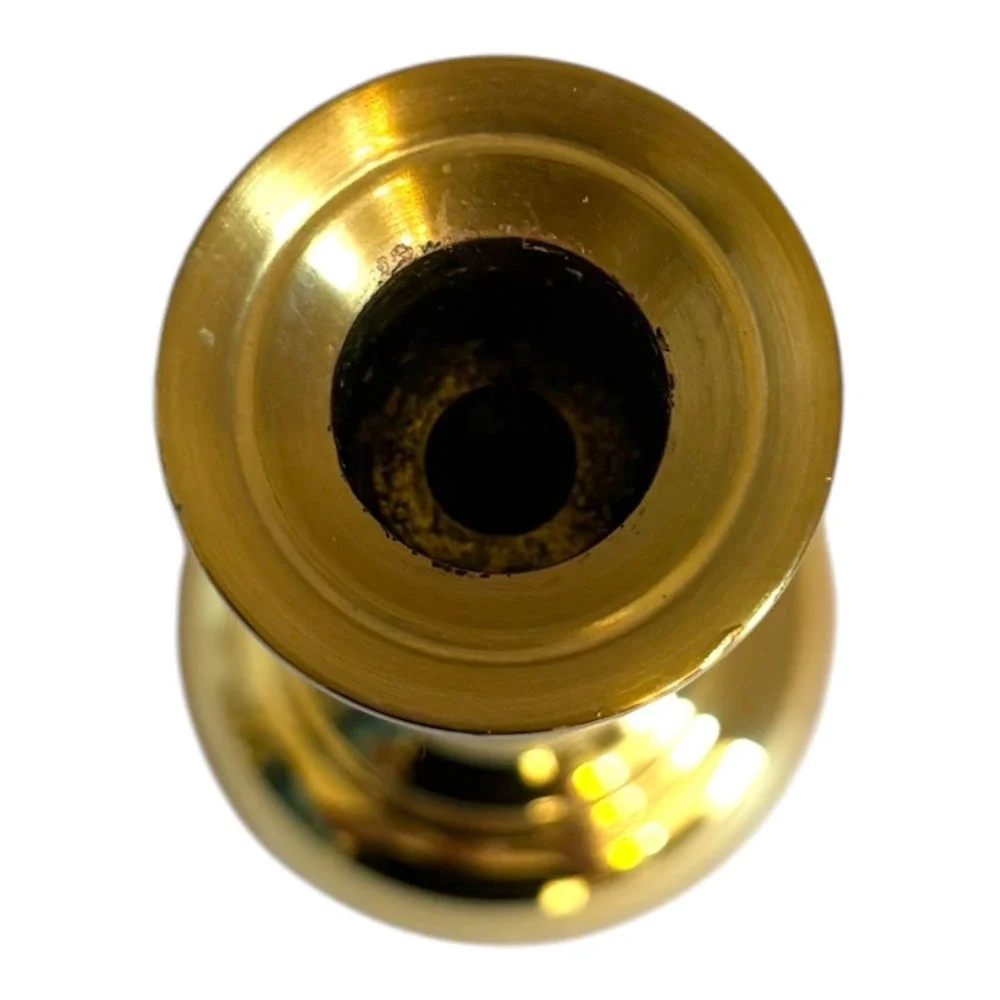 Baldwin‎ Polished Brass Candlestick Holder 8 Inch Vintage Traditional Gold